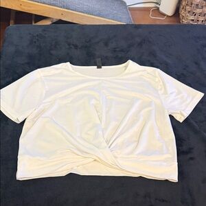 Under Armour white twist front Short Sleeve Women's Top